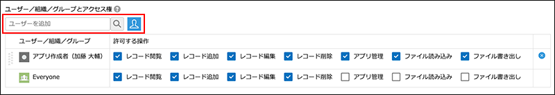 スクリーンショット：［アプリのアクセス権］画面
