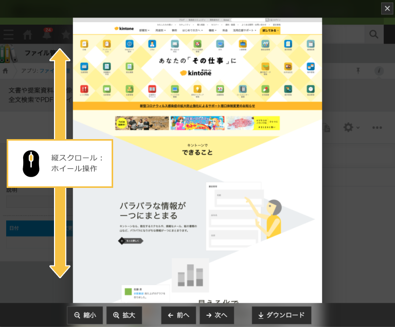 画像拡大時のイメージ図