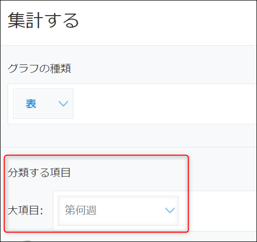 スクリーンショット：［集計する］画面